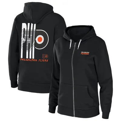 Women's WEAR by Erin Andrews Black Philadelphia Flyers Sponge Fleece Full-Zip Hoodie