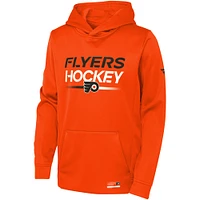 Youth Fanatics Orange Philadelphia Flyers Authentic Pro Pullover Hoodie