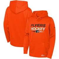 Youth Fanatics Orange Philadelphia Flyers Authentic Pro Pullover Hoodie