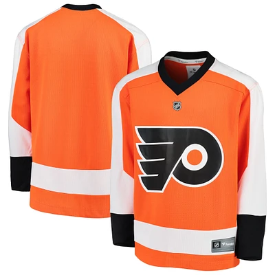 Maillot blanc réplique à domicile des Flyers de Philadelphie orange fanatiques pour jeunes