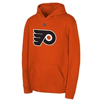 Sweat à capuche orange avec nom et numéro de joueur des Flyers Philadelphie pour jeunes Matvei Michkov