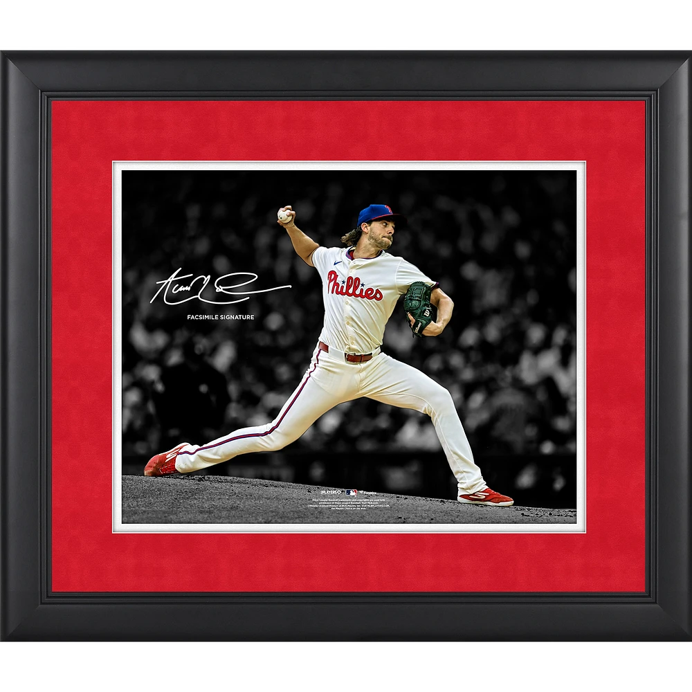Aaron Nola Philadelphia Phillies Facsimile Signature Framed 11" x 14" Spotlight Photograph