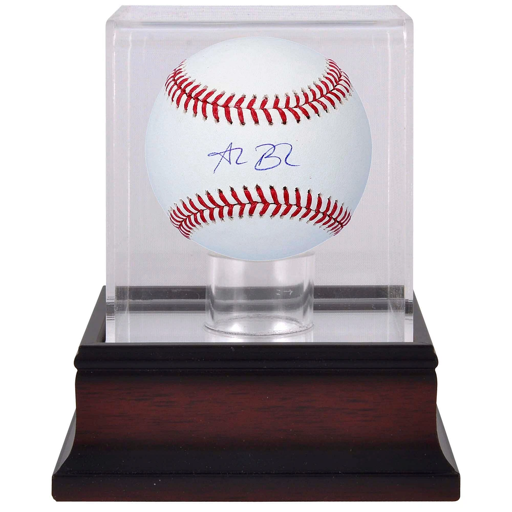 Alec Bohm Philadelphia Phillies Autographed Baseball & Mahogany Baseball Display Case