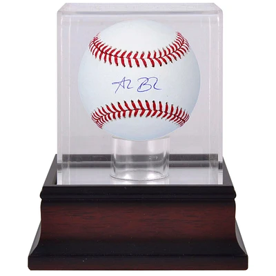 Alec Bohm Philadelphia Phillies Autographed Baseball & Mahogany Baseball Display Case