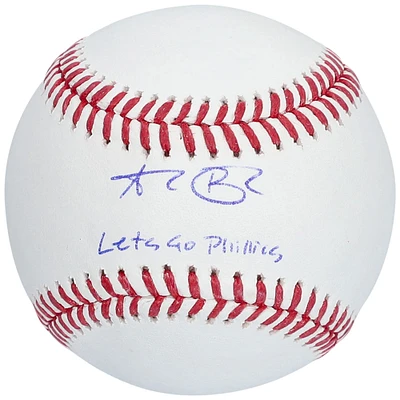 Alec Bohm Philadelphia Phillies Autographed Baseball with "Let's Go Phillies" Inscription