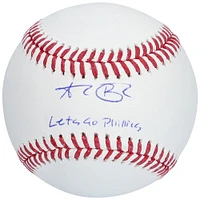 Alec Bohm Philadelphia Phillies Autographed Baseball with "Let's Go Phillies" Inscription