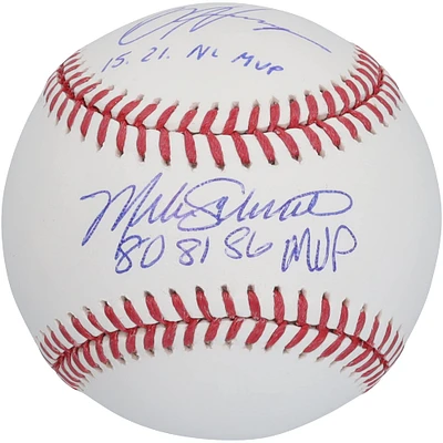 Bryce Harper & Mike Schmidt Philadelphia Phillies Autographed Baseball with Multiple Inscriptions