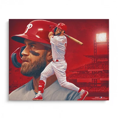 Bryce Harper Philadelphia Phillies 16" x 20" Photo Print - Designed by Artist Brian Konnick