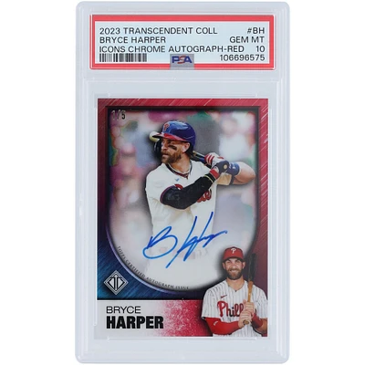 Carte autographiée Topps Transcendent Icons 2023 rouge chromé #TICAV-BH #1/5 PSA 10 cartes authentifiées