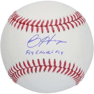 Bryce Harper Philadelphia Phillies Autographed Baseball with "Fly Eagles Fly" Inscription