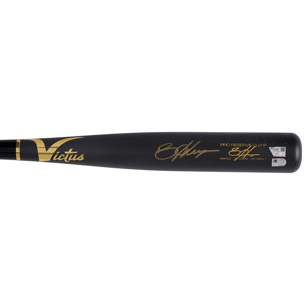 Bryce Harper Philadelphia Phillies Autographed Player-Issued Gray/Black Victus Bat from the 2024 MLB Season