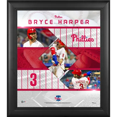 Bryce Harper Philadelphia Phillies Fanatics Authentic Autographed Framed  White Nike Replica Jersey Collage