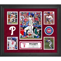Bryce Harper Philadelphia Phillies Framed 5-Photo Collage with Piece of Game-Used Ball