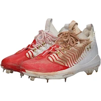 Bryce Harper Philadelphia Phillies Game-Used White/Red Under Armour Cleats vs. Washington Nationals on March 30, 2025