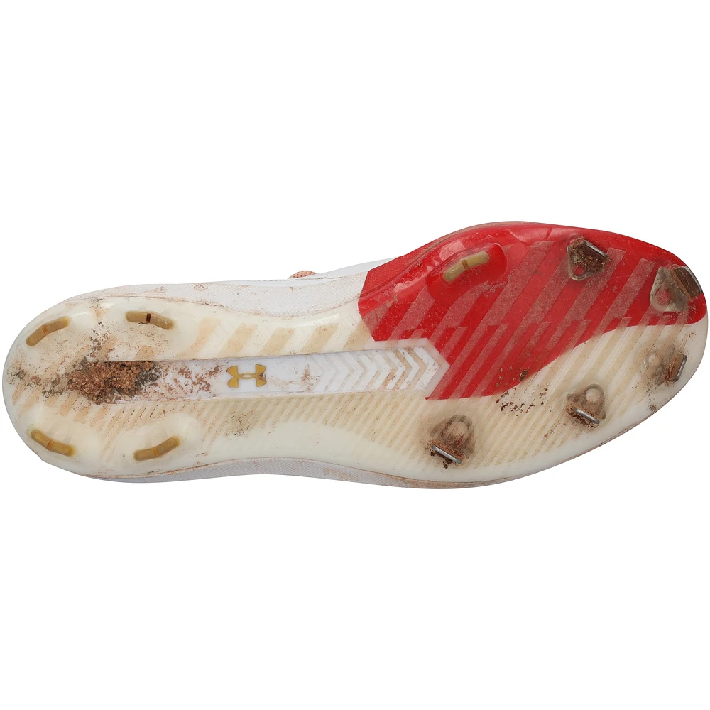 Bryce Harper Philadelphia Phillies Game-Used White/Red Under Armour Cleats vs. Washington Nationals on March 30, 2025