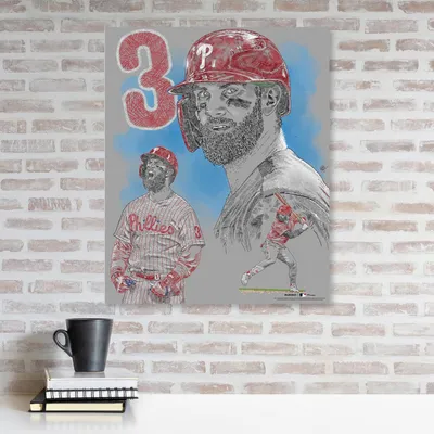 Bryce Harper Philadelphia Phillies Autographed 16 x 20 Photo Print - Art by Brian Konnick