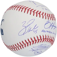 Bryce Harper, Trea Turner, J.T. Realmuto, Zack Wheeler, Alec Bohm, Bryson Stott & Aaron Nola Philadelphia Phillies Autographed Baseball with "Brotherly Love" Inscription