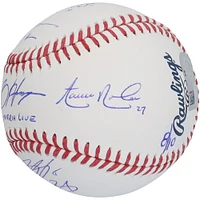 Bryce Harper, Trea Turner, J.T. Realmuto, Zack Wheeler, Alec Bohm, Bryson Stott & Aaron Nola Philadelphia Phillies Autographed Baseball with "Brotherly Love" Inscription