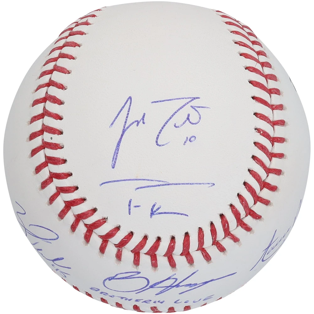 Bryce Harper, Trea Turner, J.T. Realmuto, Zack Wheeler, Alec Bohm, Bryson Stott & Aaron Nola Philadelphia Phillies Autographed Baseball with "Brotherly Love" Inscription