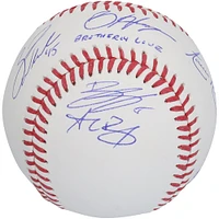 Bryce Harper, Trea Turner, J.T. Realmuto, Zack Wheeler, Alec Bohm, Bryson Stott & Aaron Nola Philadelphia Phillies Autographed Baseball with "Brotherly Love" Inscription
