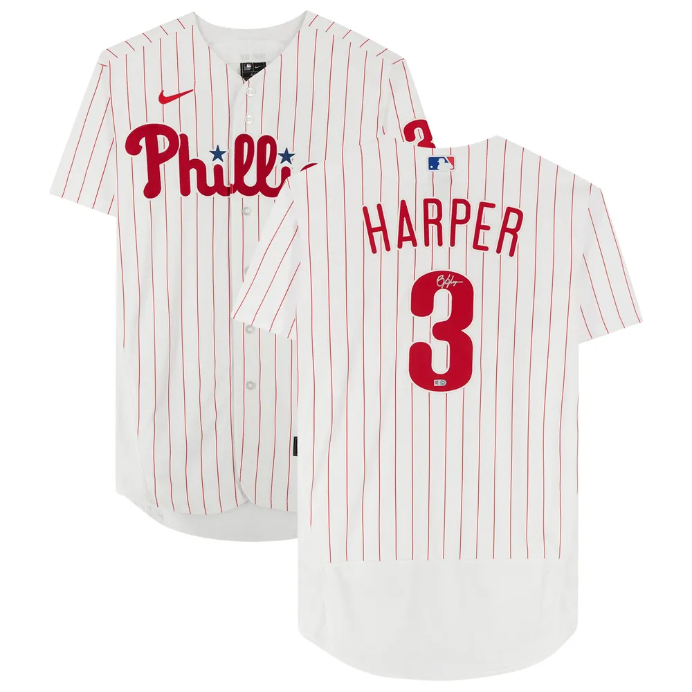 Lids Bryce Harper Philadelphia Phillies Fanatics Authentic Autographed Nike  Authentic Jersey - White