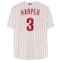 Bryce Harper White Philadelphia Phillies Autographed Nike Replica Jersey with "21 NL MVP" Inscription