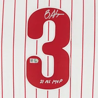 Bryce Harper White Philadelphia Phillies Autographed Nike Replica Jersey with "21 NL MVP" Inscription