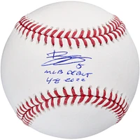 Bryson Stott Philadelphia Phillies Autographed Baseball with "MLB Debut 4-8-22" Inscription