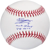 Bryson Stott Philadelphia Phillies Autographed Baseball with "MLB Debut 4-8-22" Inscription