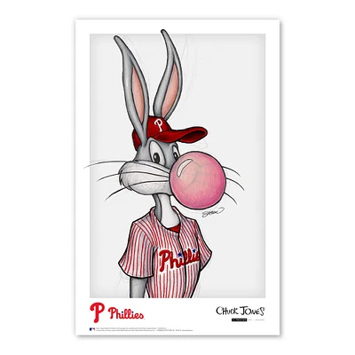 Bugs Bunny Phillies de Philadelphie 11"x 17" Looney Tunes affiche imprimée