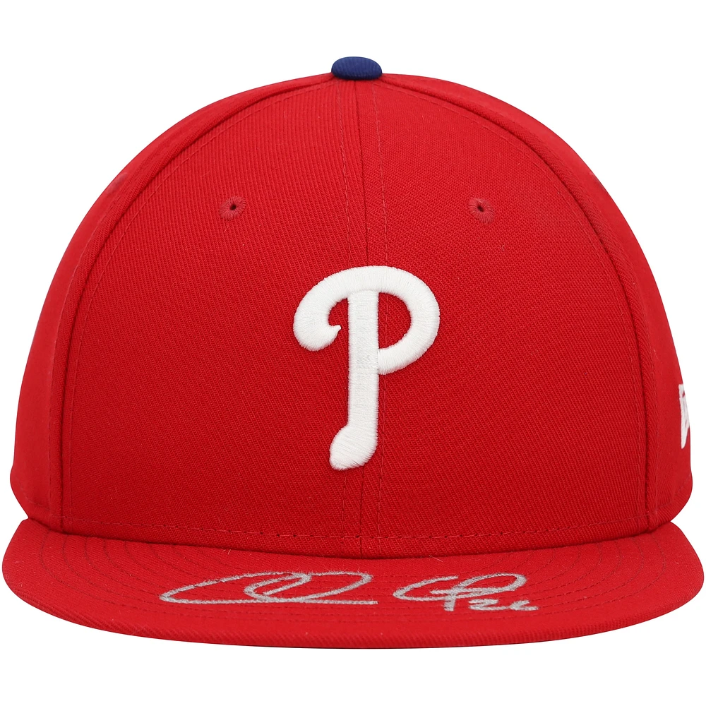 Chase Utley Philadelphia Phillies Autographed New Era Baseball Cap 