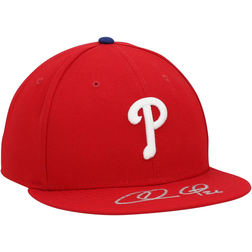 Chase Utley Philadelphia Phillies Autographed New Era Baseball Cap 