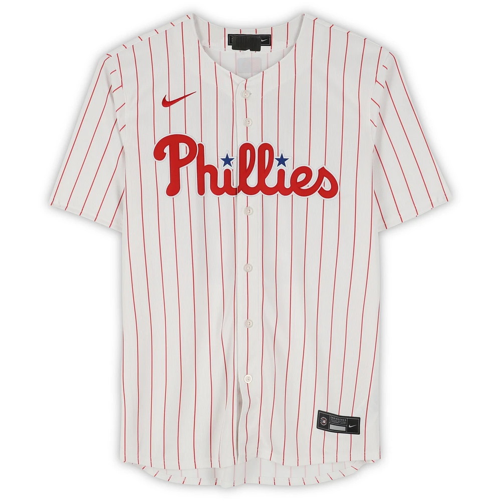 Maillot Nike blanc dédicacé Chase Utley des Phillies de Philadelphie, édition limitée, avec inscriptions « 6x All Star » et « 08 WS Champs »
