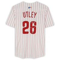 Chase Utley Philadelphia Phillies Autographed White Nike Limited Jersey with "Ring the Bell" Inscription