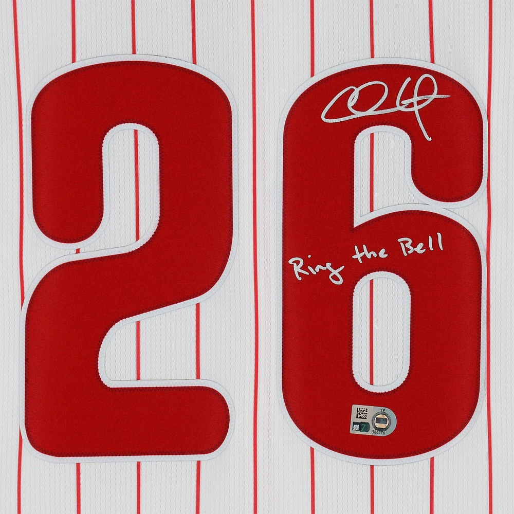 Chase Utley Philadelphia Phillies Autographed White Nike Limited Jersey with "Ring the Bell" Inscription