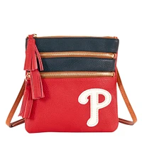 Dooney & Bourke Philadelphia Phillies Infield Sac à bandoulière à triple fermeture éclair