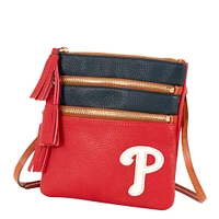 Dooney & Bourke Philadelphia Phillies Infield Sac à bandoulière à triple fermeture éclair