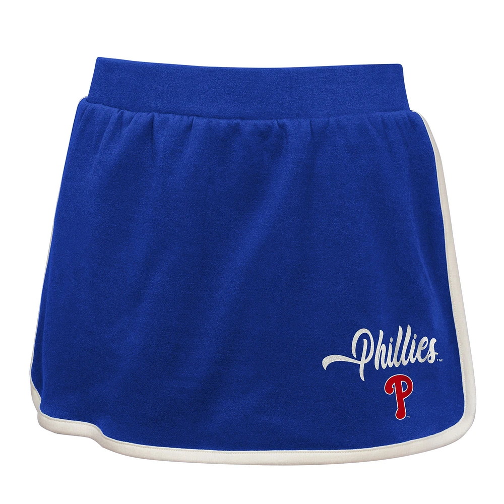 Girls Youth Royal Philadelphia Phillies Base Trainer Johnny Polo and Skort Set