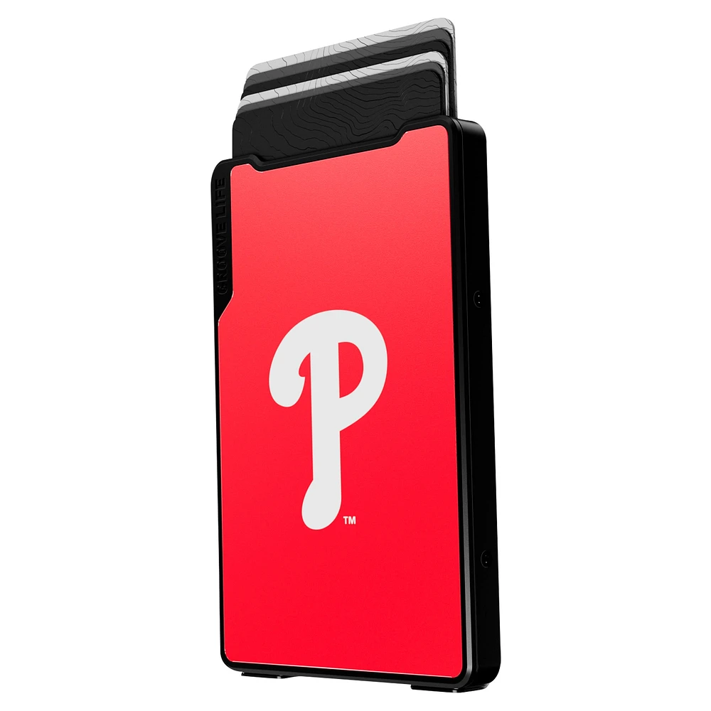 Portefeuille Groove Life noir aux couleurs de l'équipe des Philadelphia Phillies