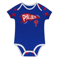 Infant  Blue Philadelphia Phillies On Deck 2-Piece Diaper Cover Set