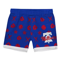 Infant  Blue Philadelphia Phillies On Deck 2-Piece Diaper Cover Set