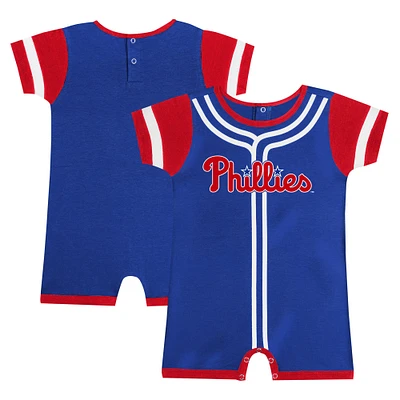 Infant Fanatics Royal Philadelphia Phillies Fast Pitch Romper