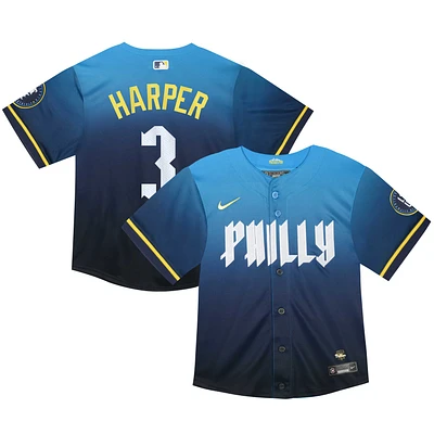 Maillot de joueur Nike Bryce Harper bleu Philadelphia Phillies 2024 City Connect Limited pour bébé