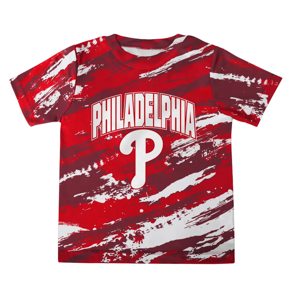 Lids Philadelphia Phillies Solid V-Neck T-Shirt - Red/Royal