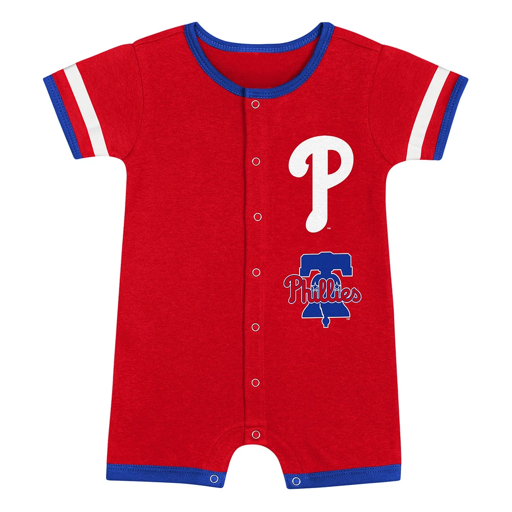 Infant  Red Philadelphia Phillies Double Hit Coverall 2-Piece Set