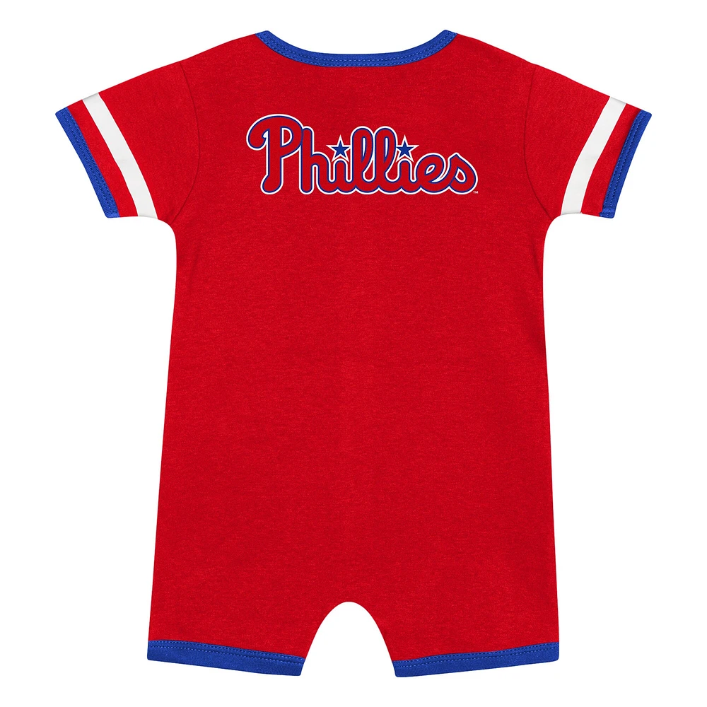 Infant  Red Philadelphia Phillies Double Hit Coverall 2-Piece Set
