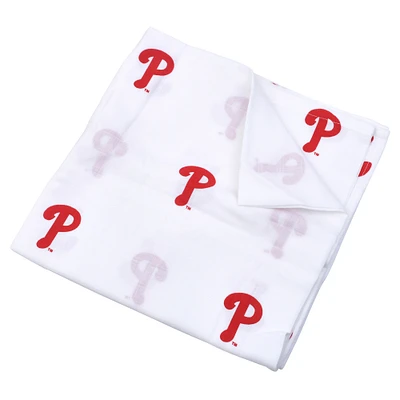 Infant Three Little Anchors White Philadelphia Phillies 47'' x 47'' Muslin Swaddle Blanket