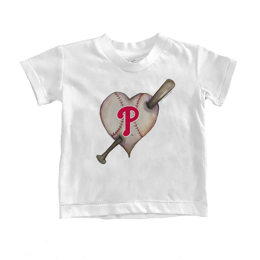 Youth Tiny Turnip Red Philadelphia Phillies Baseball Love T-Shirt Size: Medium