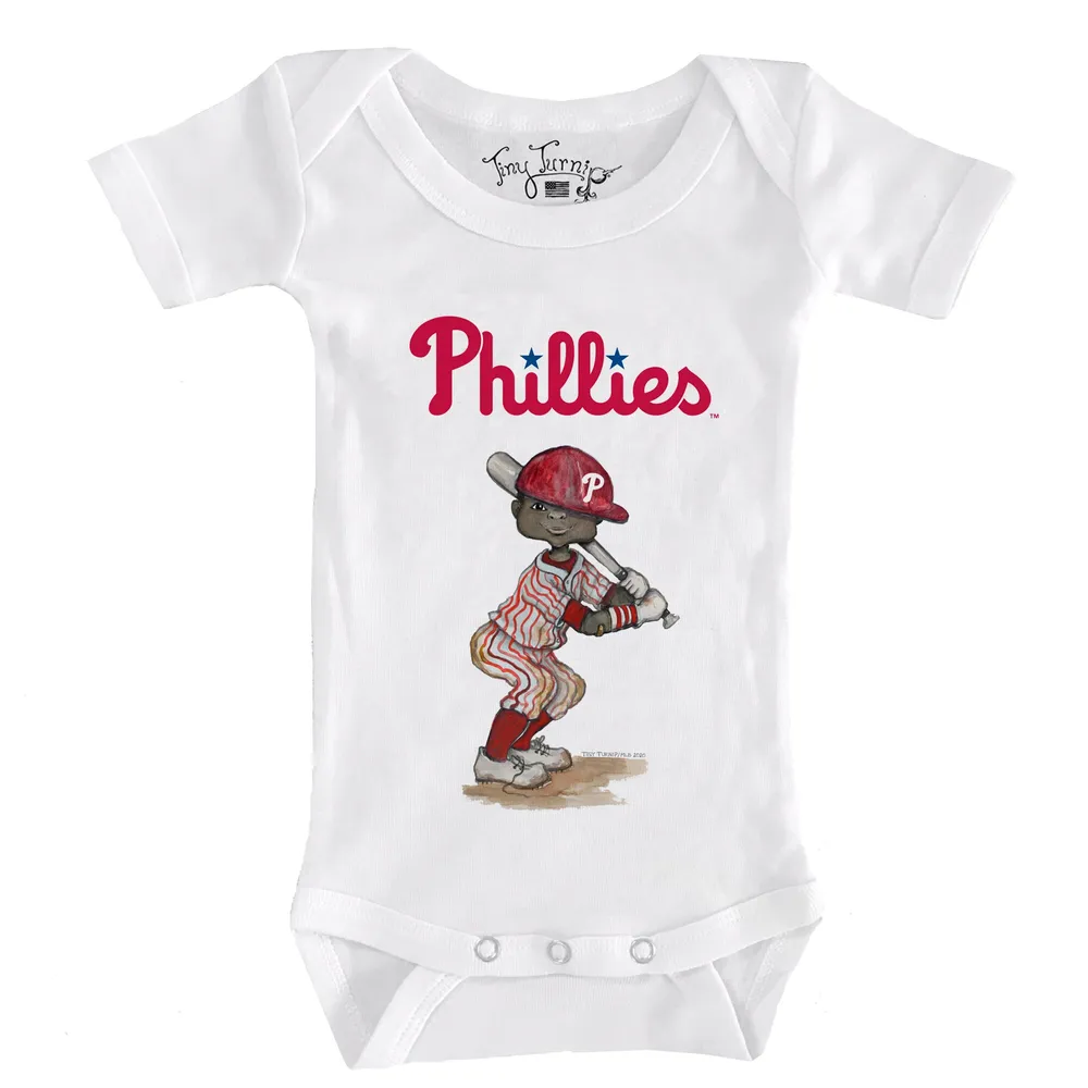 Philadelphia Phillies Tiny Turnip Women's Heart Banner T-Shirt - White