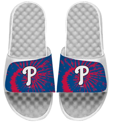 Philadelphia Phillies ISlide Tie Dye Slide Sandals - White